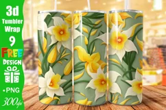 3d tumbler design,flower tumbler wrap,skinny tumbler wrap,3d flowers,tumbler wrap,tumbler design,sublimation design,3d tumbler wrap,flower pattern,Daffodil tumbler wrap,digital download,seamless tumbler,instant download