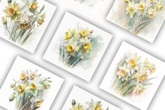 Daffodil Arrangements | Watercolour Clipart JPG Product Image 2