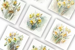 Daffodil Arrangements | Watercolour Clipart JPG Product Image 2