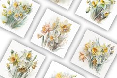 Daffodil Arrangements | Watercolour Clipart JPG Product Image 3