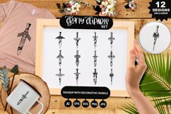 Dagger With Decorative Handle Clipart Set Product Image 1