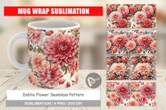 Mug Wrap Design Dahlia Pattern Product Image 1