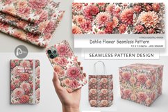 Digital Paper Dahlia Pattern Product Image 1
