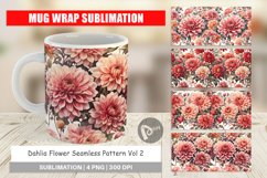Mug Wrap Design Dahlia Pattern Product Image 1