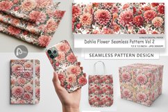 Digital Paper Dahlia Pattern Product Image 1