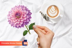 Dahlia Flower Sticker, Flower Sticker, Botanical Sticker Product Image 1