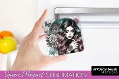 Daily Affirmations Magnet Sublimation - Square Fridge Magnet Product Image 1