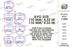 Daily Mood Coasters Bundle Laser Cut. Drink Coaster SVG Product Image 6
