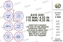 Daily Mood Coasters Laser Cut. Drink Coaster SVG Product Image 3