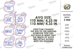 Daily Mood Coasters Laser Cut. Drink Coaster SVG Product Image 3