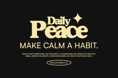 Daily Peace Typography Quotes T-shirt Design Product Image 1