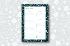 Disty Floral Daily Planner Template | Daily Planner Product Image 1