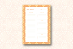 Ogee Pattern Daily Planner Template | Daily Planner Product Image 1