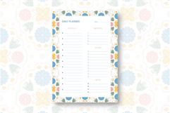 Folk Flower Daily Planner Template | Daily Planner Product Image 1