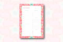 Pastel Stars Daily Planner Template | Daily Planner Product Image 1