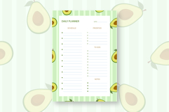 Avocado Daily Planner Template | Daily Planner Product Image 1