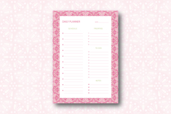Daily Planner Template With Ogee Pattern | Daily Planner Product Image 1