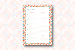 Daily Planner Template With Moroccon Pattern | Daily Planner Product Image 1