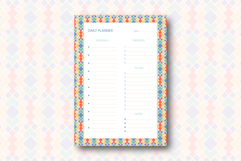 Daily Planner Template With Moroccon Pattern | Daily Planner Product Image 1