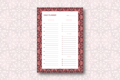 Daily Planner Template With Ogee Pattern | Daily Planner Product Image 1