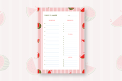 Watermelon Daily Planner Template | Daily Planner Product Image 1
