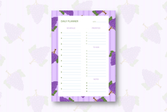 Grapes Daily Planner Template | Daily Planner Product Image 1