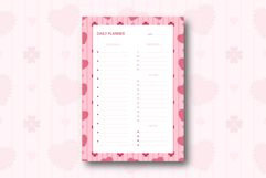 Heart &amp; Flower Daily Planner Template | Daily Planner Product Image 1