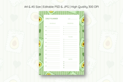 Avocado Coquette Stripe Daily Planner | Daily Planner Product Image 1