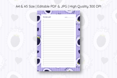 Blackberry Coquette Heart Stripe To Do List | To do list Product Image 1