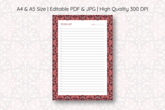 Ogee Pattern To Do List Template | To do list Product Image 1