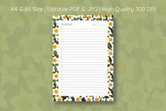 Daffodil Flower To Do List Template | To do list Product Image 1
