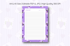 Grapes Coquette Heart Stripe To Do List | To do list Product Image 1