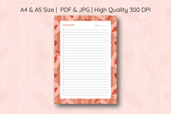 Fall Coquette Stripe To Do List Template | To do list Product Image 1