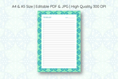 Ogee Pattern To Do List Template | To do list Product Image 1