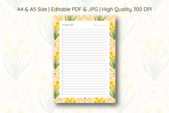 Daffodil Flower To Do List Template | To do list Product Image 1