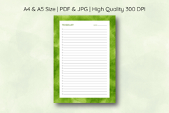 Watercolor Green Splash To Do List Template | To do list Product Image 1