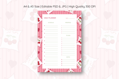 Cherry Coquette Stripe Daily Planner | Daily Planner Product Image 1