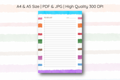 Watercolor Colorful Stripe To Do List Template | To do list Product Image 1