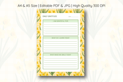 Daffodil Flower Daily Gratitude Planner | Daily Planner Product Image 1