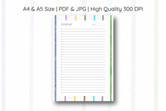 Watercolor Colorful Stripe To Do List Template | To do list Product Image 1