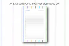 Watercolor Colorful Stripe To Do List Template | To do list Product Image 1