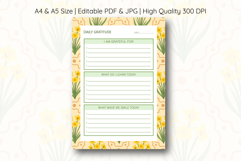 Daffodil Flower Daily Gratitude Planner | Daily Planner Product Image 1