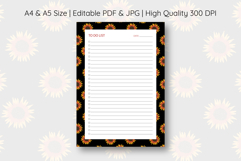 Sunflower To Do List Template | To do list Product Image 1