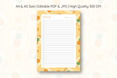 Pineapple Coquette Heart Stripe To Do List | To do list Product Image 1