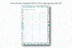 Disty Flower Weekly To Do List Template | To do list Product Image 1
