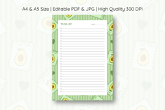 Avocado Coquette Heart Stripe To Do List | To do list Product Image 1