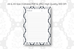 Scandinavian Flower To Do List Template | To do list Product Image 1