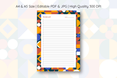 Bauhaus Pattern To Do List Template | To do list Product Image 1
