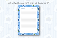 Blueberry Coquette Heart Stripe To Do List | To do list Product Image 1