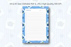 Blueberry Coquette Heart Stripe To Do List | To do list Product Image 1
